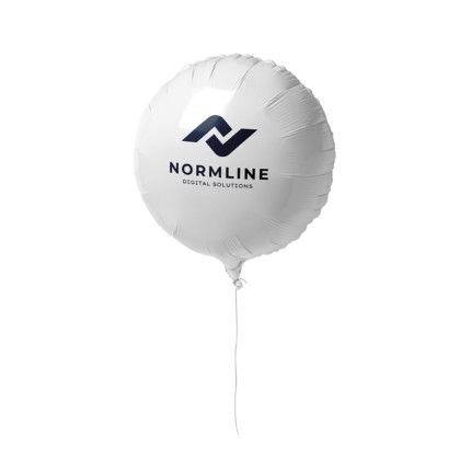 Custom 18" Circular Mylar Balloon 1 COLOR 1 SIDE - White Custom 18" Circular Mylar Balloon 1 COLOR 1 SIDE - White