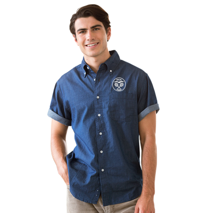Custom Men's Short-Sleeve Hudson Denim Shirt