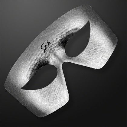 Custom Silver Mardi Gras Mask (NON-Light Up) - Side View 