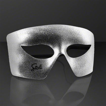 Custom Silver Mardi Gras Mask (NON-Light Up)