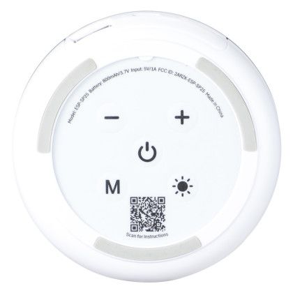 Custom Spark 5W Light-Up Radio and Wireless Speaker - Back View Custom Spark 5W Light-Up Radio and Wireless Speaker - Back View