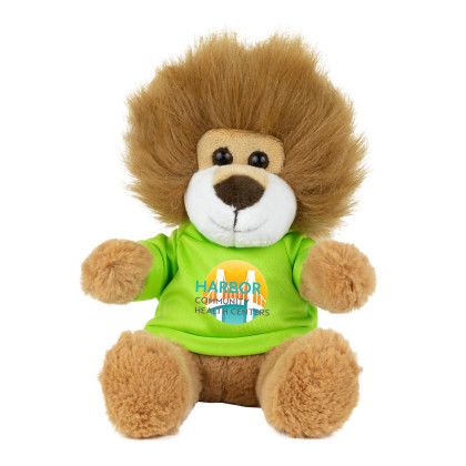 Custom Fluffy the Fierce 6" Plush Teddy Lion - Lime 