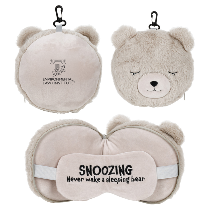 Custom Comfort Pals Bear 2-in-1 Pillow Sleep Mask 