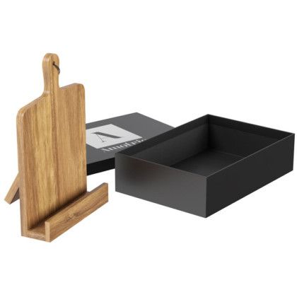 Custom Ramsay Acacia Wood Cookbook Holder - Wood With packaging Box View 