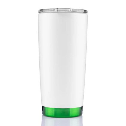 Custom 20 oz Joe 2 Tumbler - White/Green Custom 20 oz Joe 2 Tumbler - White/Green