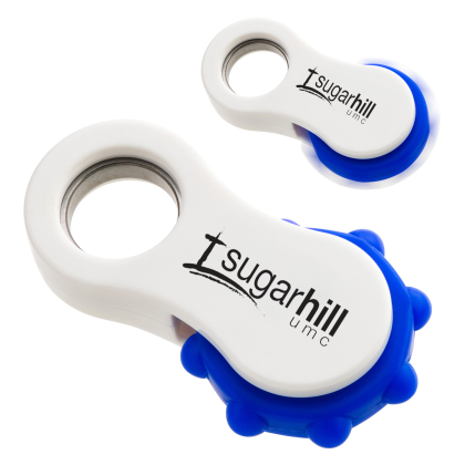 Custom Massage Finger Fidget Spinner - Blue 