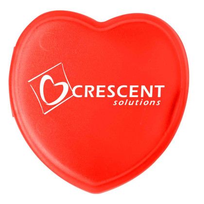 Custom Heart Pill Box - Translucent Red