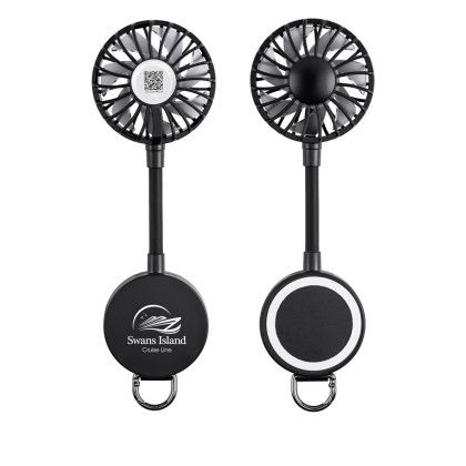 Custom Rechargeable Magnetic Phone Fan - Black Custom Rechargeable Magnetic Phone Fan - Black