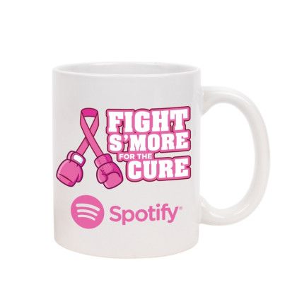 Full Color Ceramic Coffee Mug - 11 oz - Breast Cancer Awareness Full Color Ceramic Coffee Mug - 11 oz - Breast Cancer Awareness
