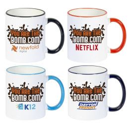 Mug 11oz with Colored Accent Handle