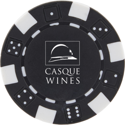 Custom Poker Chip Golf Ball Marker - Black Custom Poker Chip Golf Ball Marker - Black