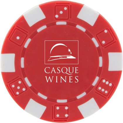 Custom Poker Chip Golf Ball Marker - Red Custom Poker Chip Golf Ball Marker - Red