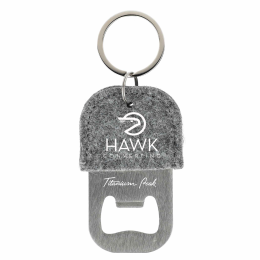 Custom THE GOODS Recycled Felt Bottle Opener - Gray 