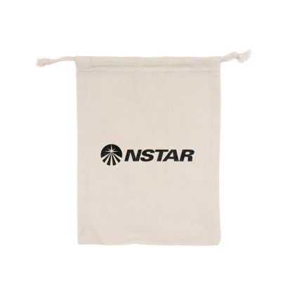 Custom KeepSafe Cotton Pouch - Natural Front view