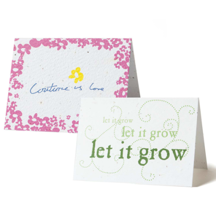 Custom Printed Seed Paper Note Cards - White