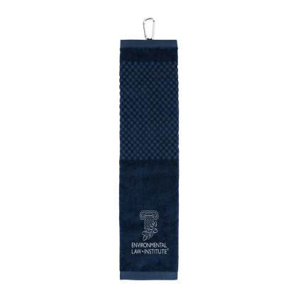 Custom 3.5lb./doz. 5.25 x 22" Scrubber Golf Towel - Navy Custom 3.5lb./doz. 5.25 x 22" Scrubber Golf Towel - Navy
