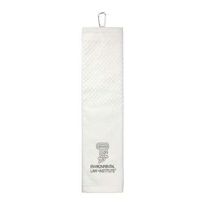 Custom 3.5lb./doz. 5.25 x 22" Scrubber Golf Towel - White Custom 3.5lb./doz. 5.25 x 22" Scrubber Golf Towel - White