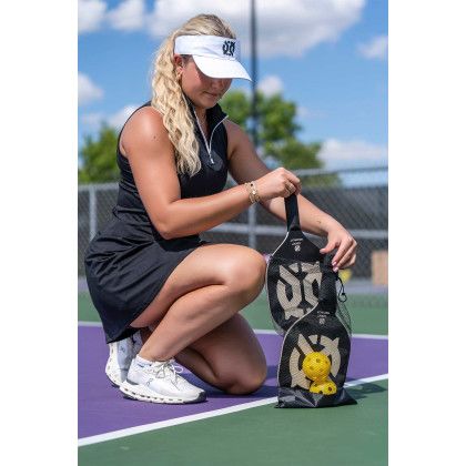 Custom Onix Recruit Beginner Pickleball Set - Black In Use Custom Onix Recruit Beginner Pickleball Set - Black In Use