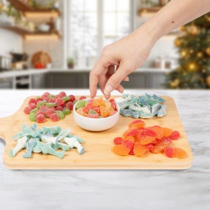 Custom Sour Gummy Charcuterie Tray in Custom Box - Lifestyle