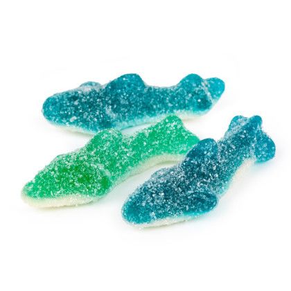 Custom America 250 - 4 oz. Digibag - Sour Sharks - Blue Gummy Sharks View 