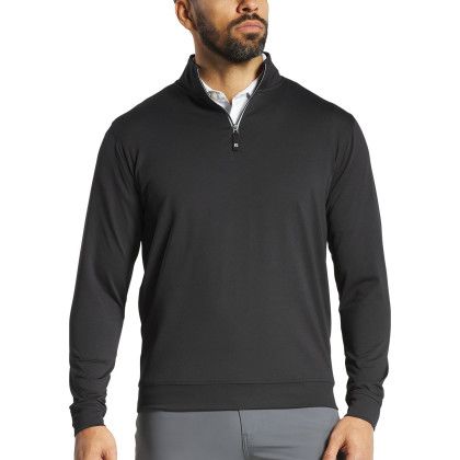 Custom FootJoy Men's Performance Quarter-Zip Pullover - Black Lifestyle View 