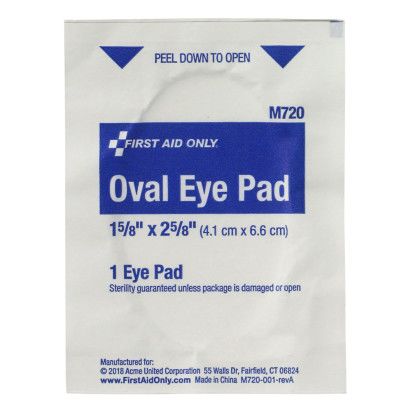 Custom Eye Pads - Oval 1.625" x 2.625" - No Imprint - White