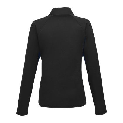 Custom TELICA Women's Brushed Back Recycled Fleece Jacket - Black Back View Custom TELICA Women's Brushed Back Recycled Fleece Jacket - Black Back View