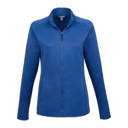 Custom TELICA Women's Brushed Back Recycled Fleece Jacket - River Blue Custom TELICA Women's Brushed Back Recycled Fleece Jacket - River Blue