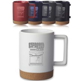 Custom Caldwell 15 oz. Cork Base Ceramic Mugs - All Colors