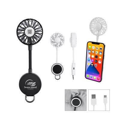 Custom Rechargeable Magnetic Phone Fan - All Colors Custom Rechargeable Magnetic Phone Fan - All Colors