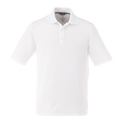 Custom Men's Tall DADE Short Sleeve Performance Polo - White Custom Men's Tall DADE Short Sleeve Performance Polo - White