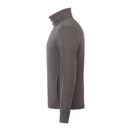Custom Men's FRAZIER Eco Knit Jacket - Heather Charcoal Side View 