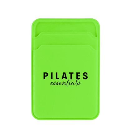 Custom Silicone Magnetic Phone Wallet - Lime green Custom Silicone Magnetic Phone Wallet - Lime green