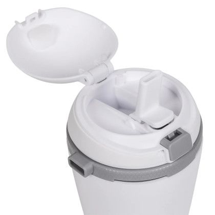 Custom RallyHorn 19 oz. Stadium Mug - White Open lid Custom RallyHorn 19 oz. Stadium Mug - White Open lid