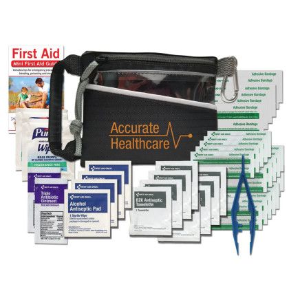 Custom Go Safe-60 pcs First Aid Kit - Black 