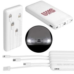 Custom CoreCharge Multi-Charging Power Bank with LED Flashlight