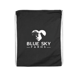 Custom SimpleCarry Cotton Drawstring Bag - Black 