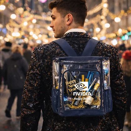 Custom LuxeGuard EVA Backpack - Navy Lifestyle View 