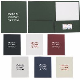 Company Logo Printed Linen Paper Folder - Color Choices Company Logo Printed Linen Paper Folder - Color Choices