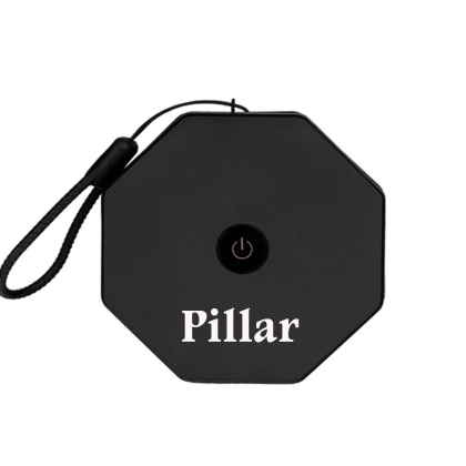 Custom MiniBright Foldable Lantern - Black Front View 