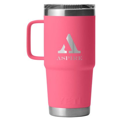 Custom YETI Rambler 20 oz. Travel Mug - Tropical Pink Center View