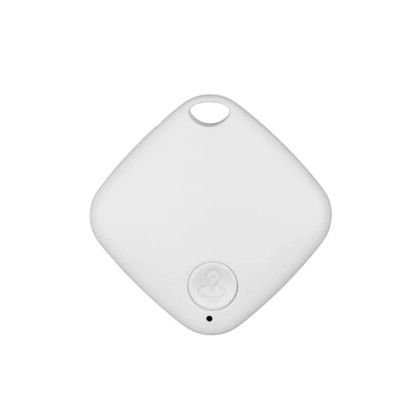 Custom PinPoint Smart Square Tag - White Front View 