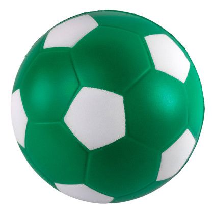 Soccer Ball Squeezies Stress Reliever with Imprint - Green