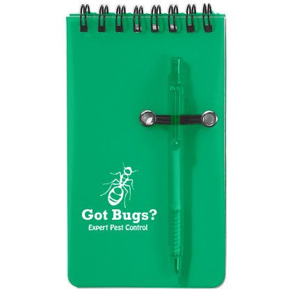 Custom Spiral Jotter & Pen - Frost green