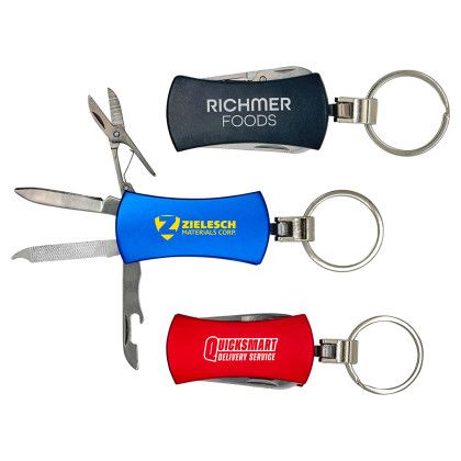 Custom Best Buddy Tools 5-in-1 Multi-Tool Pocket Key Ring - All Colors 