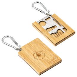 Custom Best Buddy Tools Bamboo Multi-Tool with Carabiner Custom Best Buddy Tools Bamboo Multi-Tool with Carabiner