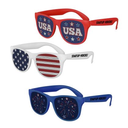 Custom USA Patriotic Art Pinhole Sunglasses Custom USA Patriotic Art Pinhole Sunglasses