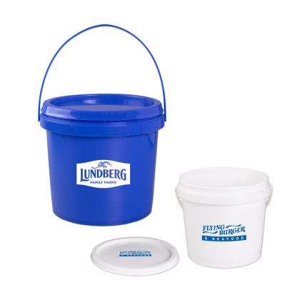 Custom 1 Gallon Bucket with Lid - All Colors 