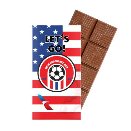 Custom Soccer Three Ounce Wrapper Bar - USA