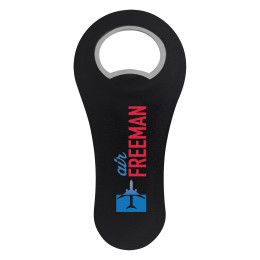 Custom Barley Bottle Opener - Full Color - Black 